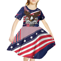 250 Years Of Service Kid Short Sleeve Dress Semiquincentennial USA Patriotic 4th Of July - Wonder Print Shop