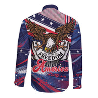 250 Years Of Service Long Sleeve Button Shirt Semiquincentennial USA Patriotic 4th Of July - Wonder Print Shop