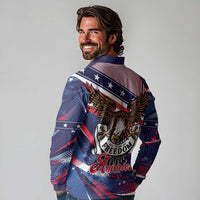 250 Years Of Service Long Sleeve Polo Shirt Semiquincentennial USA Patriotic 4th Of July - Wonder Print Shop