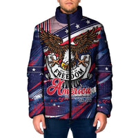 250 Years Of Service Padded Jacket Semiquincentennial USA Patriotic 4th Of July - Wonder Print Shop