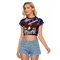 250 Years Of Service Raglan Cropped T Shirt Semiquincentennial USA Patriotic 4th Of July - Wonder Print Shop
