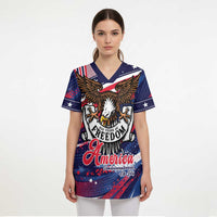 250 Years Of Service Scrub Top Semiquincentennial USA Patriotic 4th Of July - Wonder Print Shop