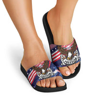 250 Years Of Service Slide Sandals Semiquincentennial USA Patriotic 4th Of July - Wonder Print Shop