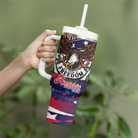 250 Years Of Service Tumbler With Handle Semiquincentennial USA Patriotic 4th Of July - Wonder Print Shop
