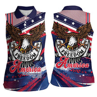 250 Years Of Service Women Sleeveless Polo Shirt Semiquincentennial USA Patriotic 4th Of July - Wonder Print Shop