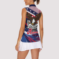 250 Years Of Service Women Sleeveless Polo Shirt Semiquincentennial USA Patriotic 4th Of July - Wonder Print Shop