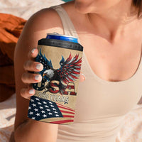 America 250th Anniversary 4 in 1 Can Cooler Tumbler Eagle Us Flag July 4Th - Wonder Print Shop