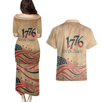 America 250th Anniversary Couples Matching Puletasi and Hawaiian Shirt Eagle Us Flag July 4Th - Wonder Print Shop