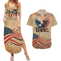 America 250th Anniversary Couples Matching Summer Maxi Dress and Hawaiian Shirt Eagle Us Flag July 4Th - Wonder Print Shop