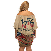 America 250th Anniversary Family Matching Off Shoulder Short Dress and Hawaiian Shirt Eagle Us Flag July 4Th - Wonder Print Shop