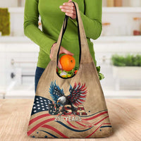 America 250th Anniversary Grocery Bag Eagle Us Flag July 4Th - Wonder Print Shop