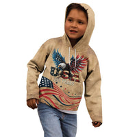 America 250th Anniversary Kid Hoodie Eagle Us Flag July 4Th - Wonder Print Shop