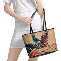 America 250th Anniversary Leather Tote Bag Eagle Us Flag July 4Th - Wonder Print Shop