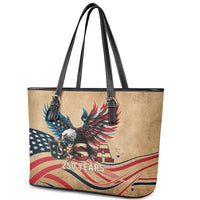 America 250th Anniversary Leather Tote Bag Eagle Us Flag July 4Th - Wonder Print Shop