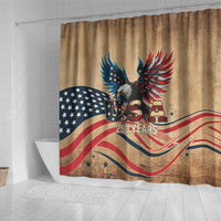 America 250th Anniversary Shower Curtain Eagle Us Flag July 4Th - Wonder Print Shop