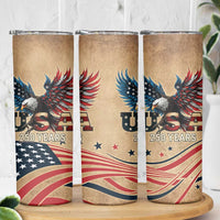 America 250th Anniversary Skinny Tumbler Eagle Us Flag July 4Th - Wonder Print Shop
