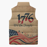 America 250th Anniversary Sleeveless Puffer Jacket Eagle Us Flag July 4Th - Wonder Print Shop