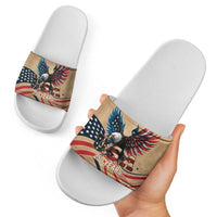 America 250th Anniversary Slide Sandals Eagle Us Flag July 4Th - Wonder Print Shop