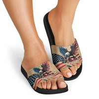America 250th Anniversary Slide Sandals Eagle Us Flag July 4Th - Wonder Print Shop