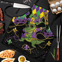 Mardi Gras Alligator Apron Mardigator On Tuesdays We Wear Beads - Wonder Print Shop