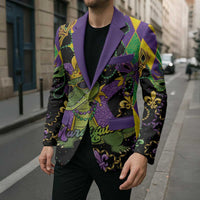 Mardi Gras Alligator Blazer Mardigator On Tuesdays We Wear Beads - Wonder Print Shop
