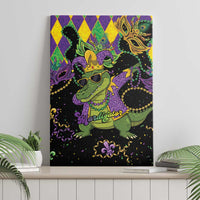 Mardi Gras Alligator Canvas Wall Art Mardigator On Tuesdays We Wear Beads - Wonder Print Shop