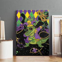 Mardi Gras Alligator Canvas Wall Art Mardigator On Tuesdays We Wear Beads - Wonder Print Shop