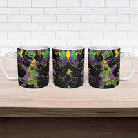 Mardi Gras Alligator Ceramic Mug Mardigator On Tuesdays We Wear Beads - Wonder Print Shop