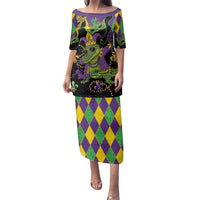 Mardi Gras Alligator Family Matching Puletasi and Hawaiian Shirt Mardigator On Tuesdays We Wear Beads - Wonder Print Shop
