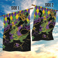 Mardi Gras Alligator Garden Flag Mardigator On Tuesdays We Wear Beads - Wonder Print Shop