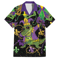 Mardi Gras Alligator Hawaiian Shirt Mardigator On Tuesdays We Wear Beads - Wonder Print Shop