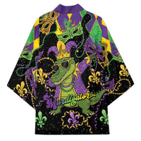 Mardi Gras Alligator Kimono Mardigator On Tuesdays We Wear Beads - Wonder Print Shop