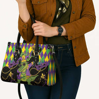 Mardi Gras Alligator Leather Bag Mardigator On Tuesdays We Wear Beads - Wonder Print Shop