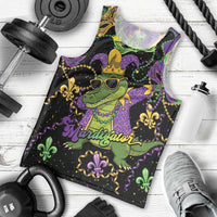 Mardi Gras Alligator Men Tank Top Mardigator On Tuesdays We Wear Beads - Wonder Print Shop
