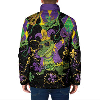 Mardi Gras Alligator Padded Jacket Mardigator On Tuesdays We Wear Beads - Wonder Print Shop