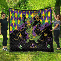 Mardi Gras Alligator Quilt Mardigator On Tuesdays We Wear Beads - Wonder Print Shop
