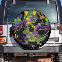 Mardi Gras Alligator Spare Tire Cover Mardigator On Tuesdays We Wear Beads - Wonder Print Shop