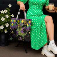 Mardi Gras Alligator Tote Bag Mardigator On Tuesdays We Wear Beads - Wonder Print Shop