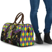 Mardi Gras Alligator Travel Bag Mardigator On Tuesdays We Wear Beads - Wonder Print Shop