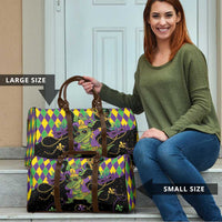 Mardi Gras Alligator Travel Bag Mardigator On Tuesdays We Wear Beads - Wonder Print Shop