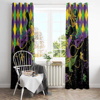 Mardi Gras Alligator Window Curtain Mardigator On Tuesdays We Wear Beads - Wonder Print Shop