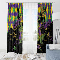 Mardi Gras Alligator Window Curtain Mardigator On Tuesdays We Wear Beads - Wonder Print Shop
