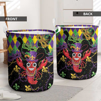 Mardi Gras Crawfish Laundry Basket On Tuesdays We Wear Beads - Wonder Print Shop