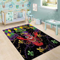 Mardi Gras Crawfish Area Rug On Tuesdays We Wear Beads - Wonder Print Shop