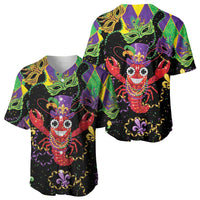 Mardi Gras Crawfish Baseball Jersey On Tuesdays We Wear Beads - Wonder Print Shop