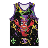 Mardi Gras Crawfish Basketball Jersey On Tuesdays We Wear Beads - Wonder Print Shop