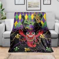 Mardi Gras Crawfish Blanket On Tuesdays We Wear Beads - Wonder Print Shop