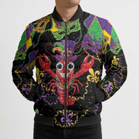 Mardi Gras Crawfish Bomber Puffer Jacket On Tuesdays We Wear Beads - Wonder Print Shop