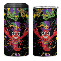Mardi Gras Crawfish 4 in 1 Can Cooler Tumbler On Tuesdays We Wear Beads - Wonder Print Shop