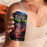Mardi Gras Crawfish 4 in 1 Can Cooler Tumbler On Tuesdays We Wear Beads - Wonder Print Shop